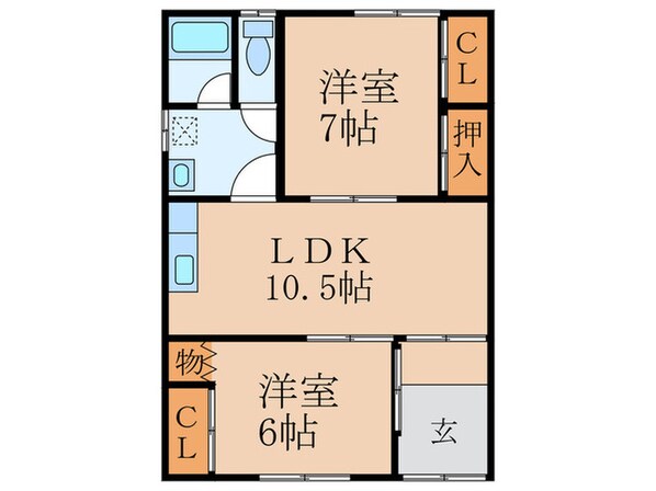 村上様棟割の物件間取画像